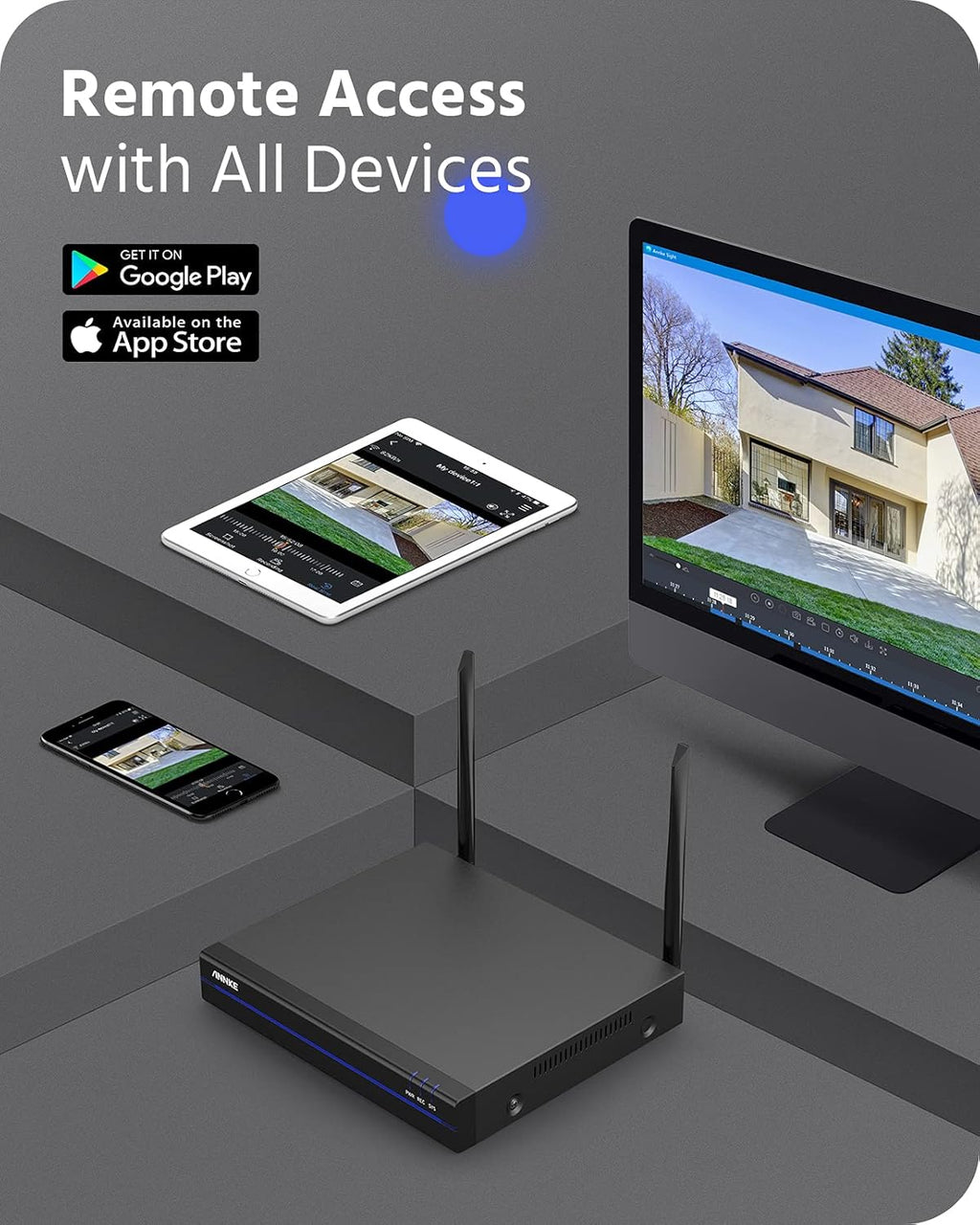 8CH Wireless Security Camera System with 1TB Hard Drive and 8 1440P Outdoor WiFi IP Cameras Z9892