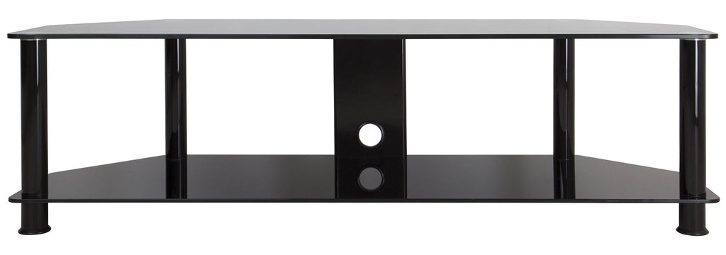 TV Stand with Cable Management, Black Y959