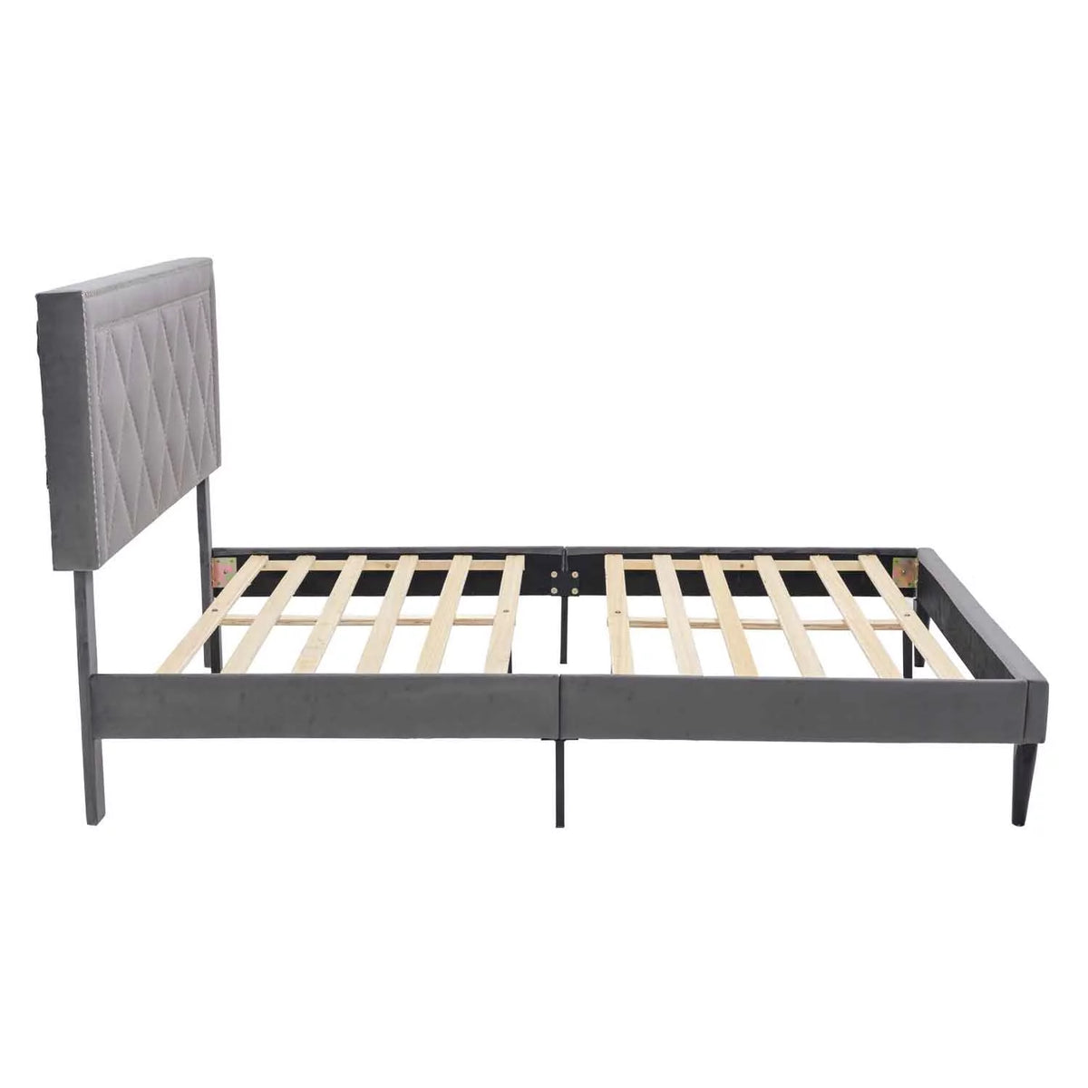 Queen Size Platform Bed with Wooden Frame N535219