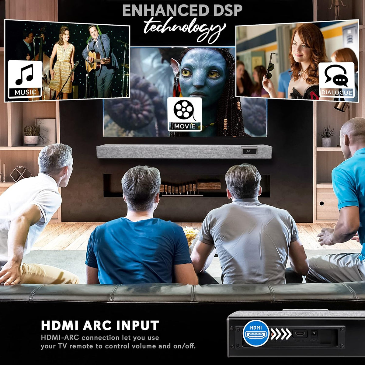 60W 35" Bluetooth Sound Bar with Remote Control E92567