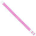 Pink Checkerboard Tyvek Wristbands 500/Case E9302