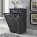 Dark Brown Tilt-Out Laundry Sorter Cabinet N644