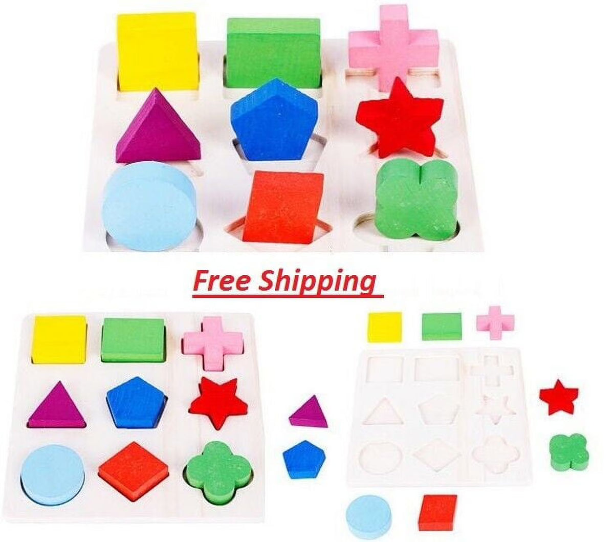 Wooden Colorful Shape Puzzle I904679