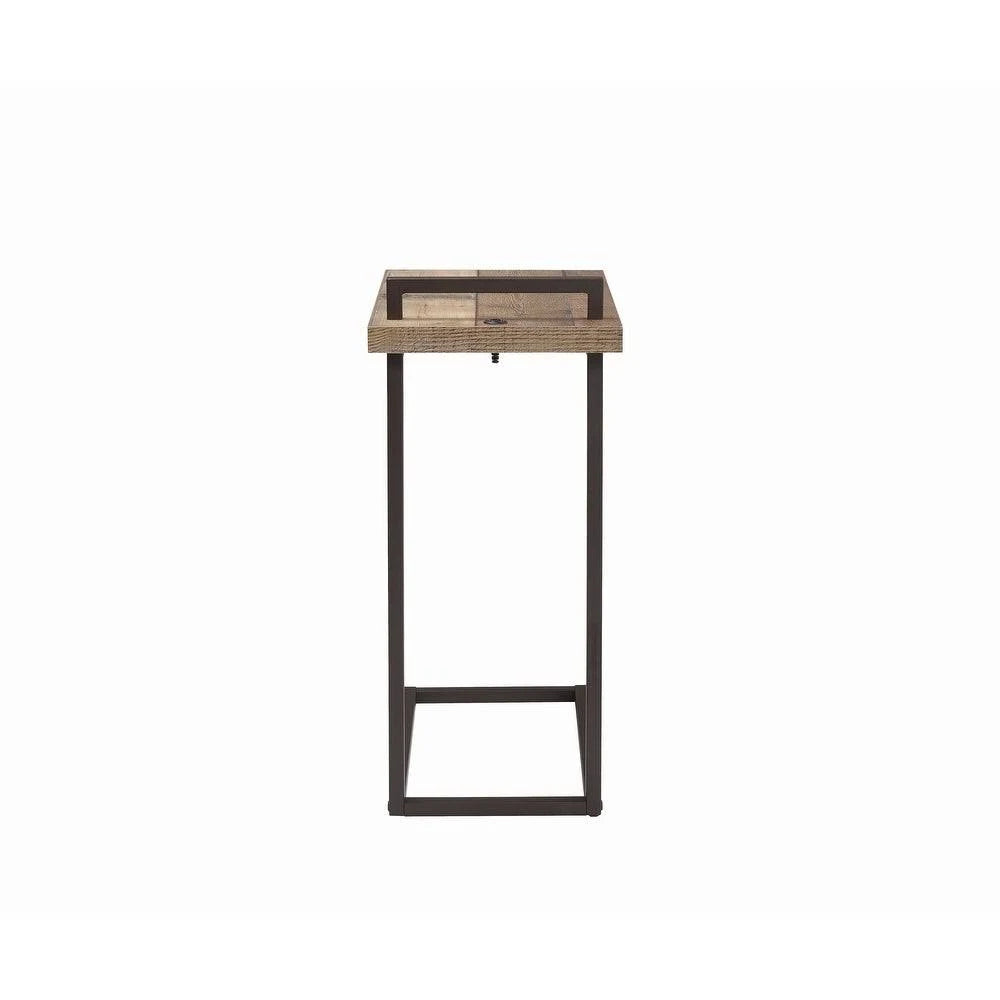 Weathered Pine Rectangular Accent Table with USB Port P70714