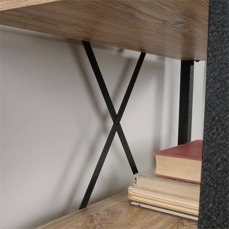 Milled Mesquite Finish Bookcase with Doors B7090