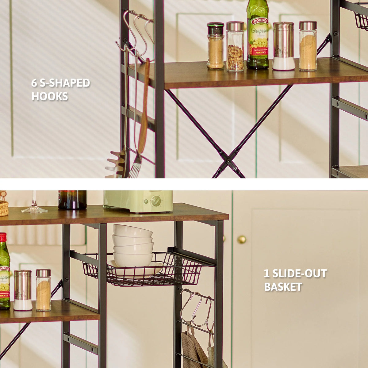 Baker’s Rack with 5 Storage Shelves M201