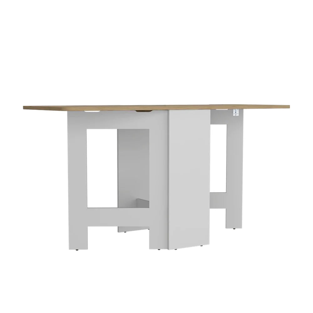 Folding Dining Table White Macadamia H147