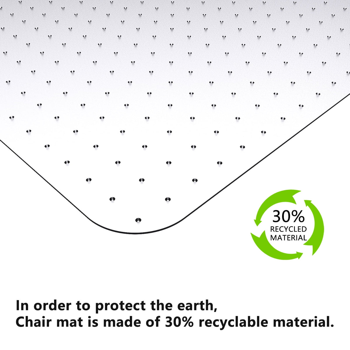 Office Chair Mat for Low Pile Carpet, 30'' x 48'' N192