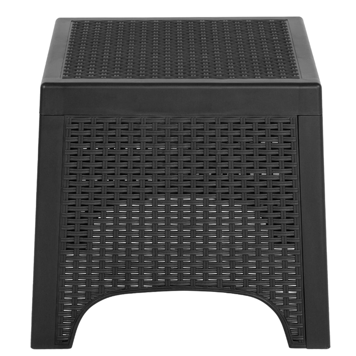 Faux Rattan Wicker Lounge Chairs and Side Table D40853