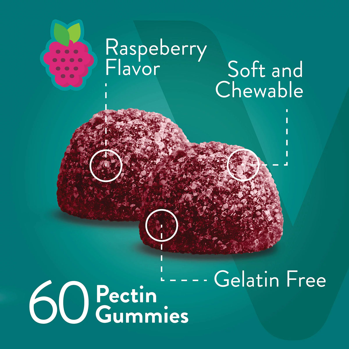 Biotin Gummies 10,000 mcg Raspberry Flavor 60 Count C353
