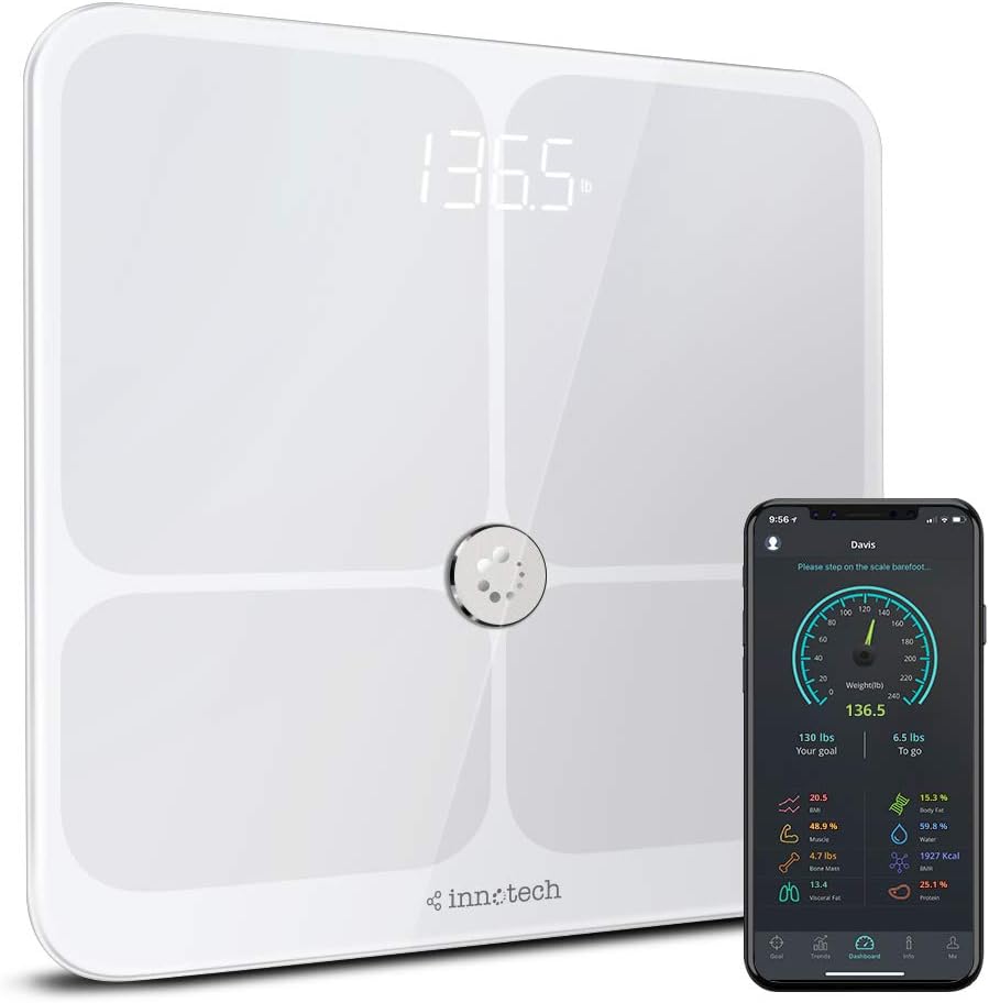Smart Body Fat Scale Bluetooth Digital BMI Bathroom Weight Scales Pack of 2 K119381