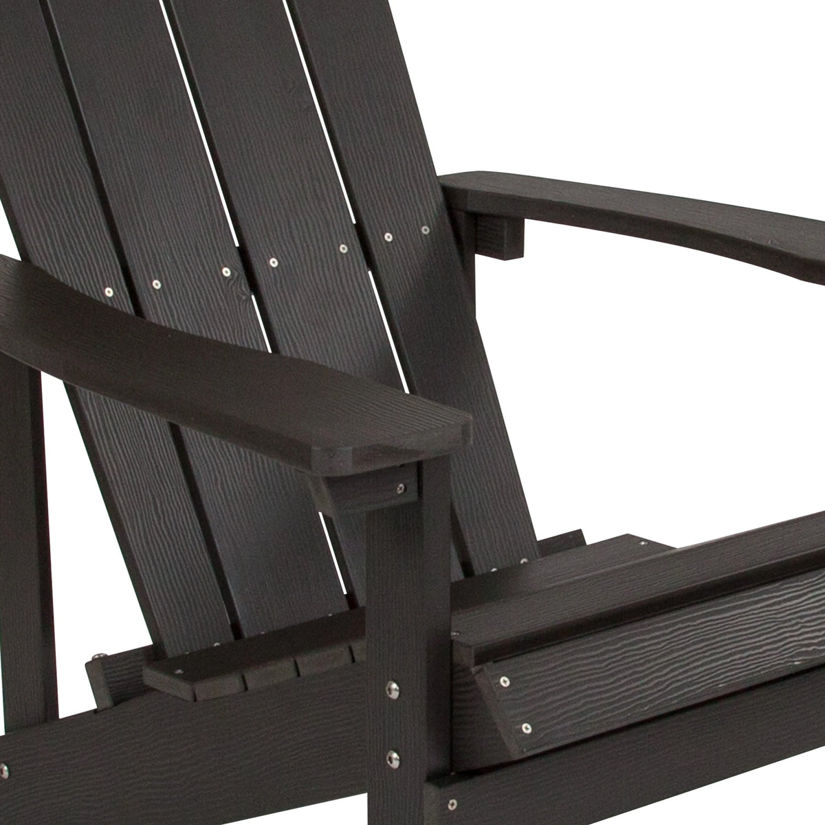 All-weather Poly Resin Wood Outdoor Adirondack Chair Set of 4 Slate Gray L825925