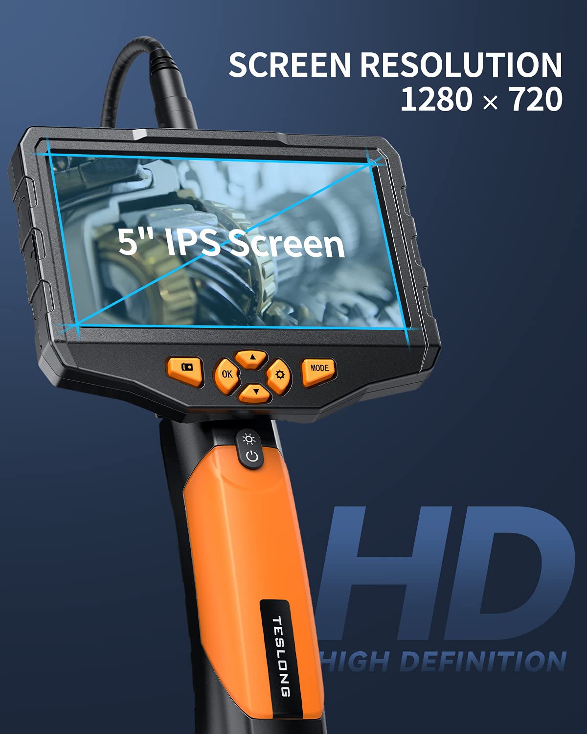 16.4ft Waterproof Flexible Borescope Inspection Camera with Light A7108