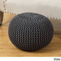 Slate Cotton Twisted Rope Ottoman O8930