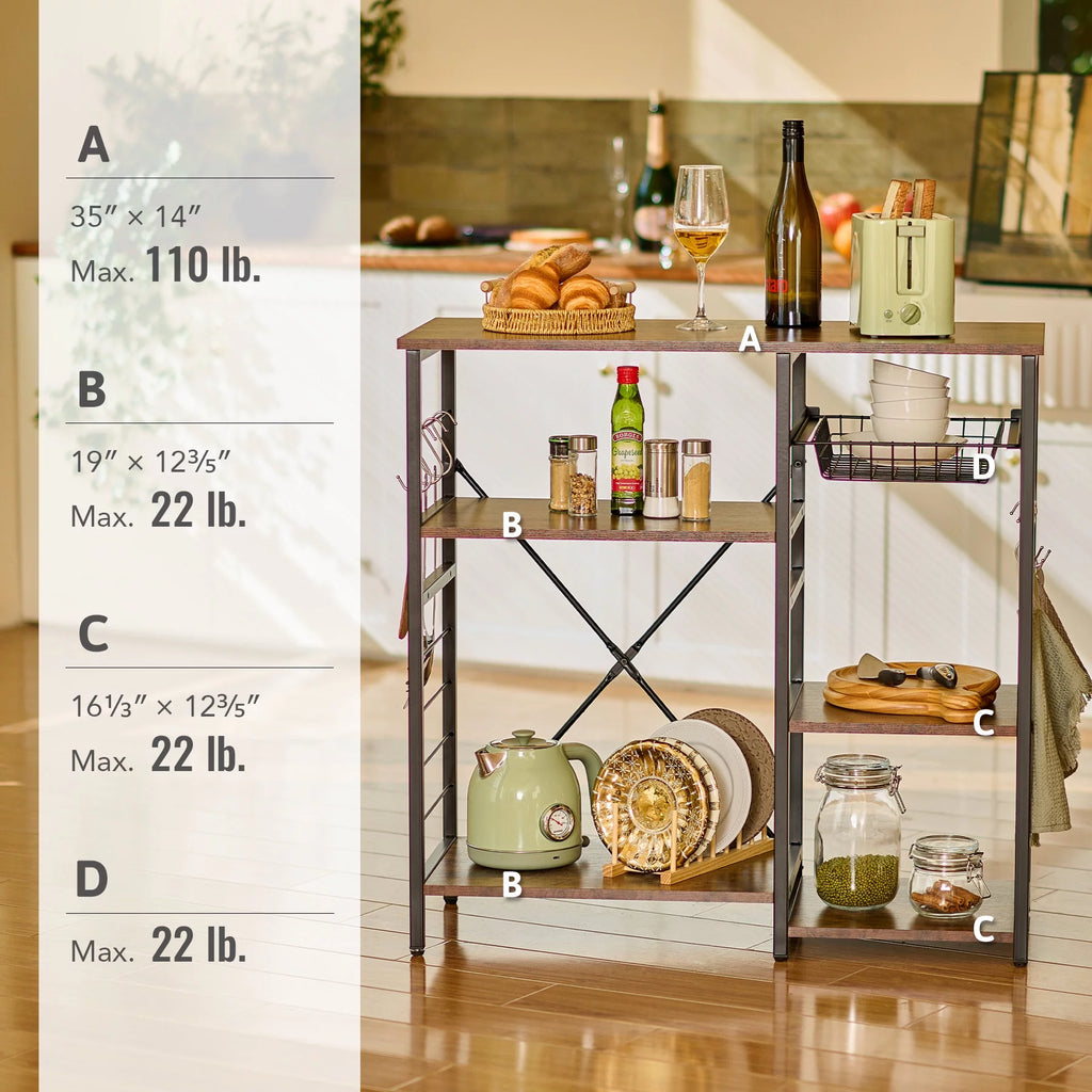 Baker’s Rack with 5 Storage Shelves M201