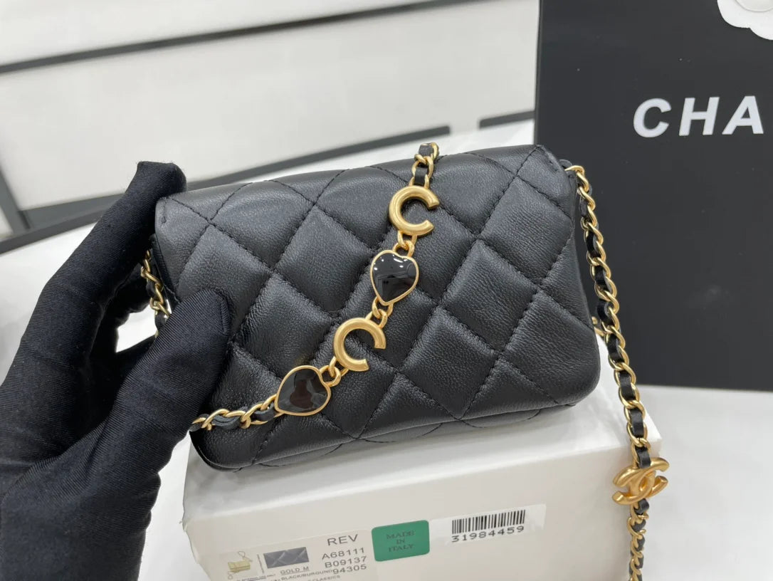 Black Mini Flap Bag J126078