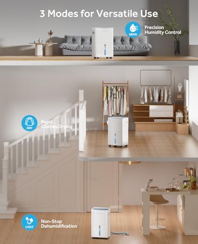 21 Pints Dehumidifier with Continuous Drain Hose I535396