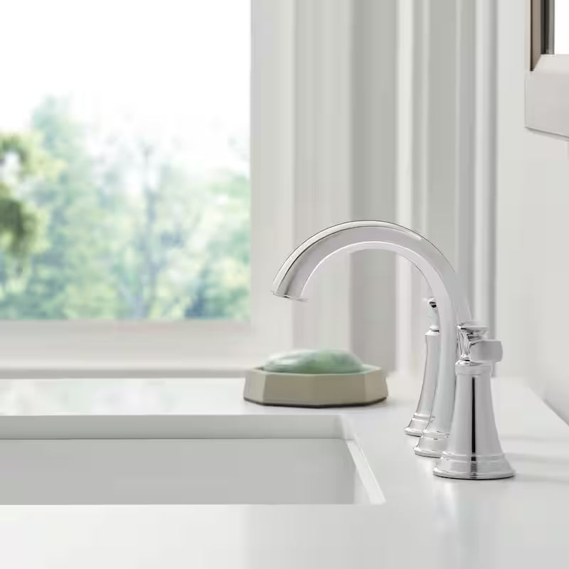 8 in. Widespread 2-Handle Bathroom Faucet in Polished Chrome W67794