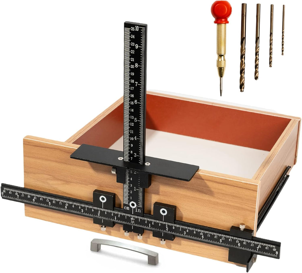 14-Piece Aluminum Alloy Cabinet Handle Template Jig Tool V434