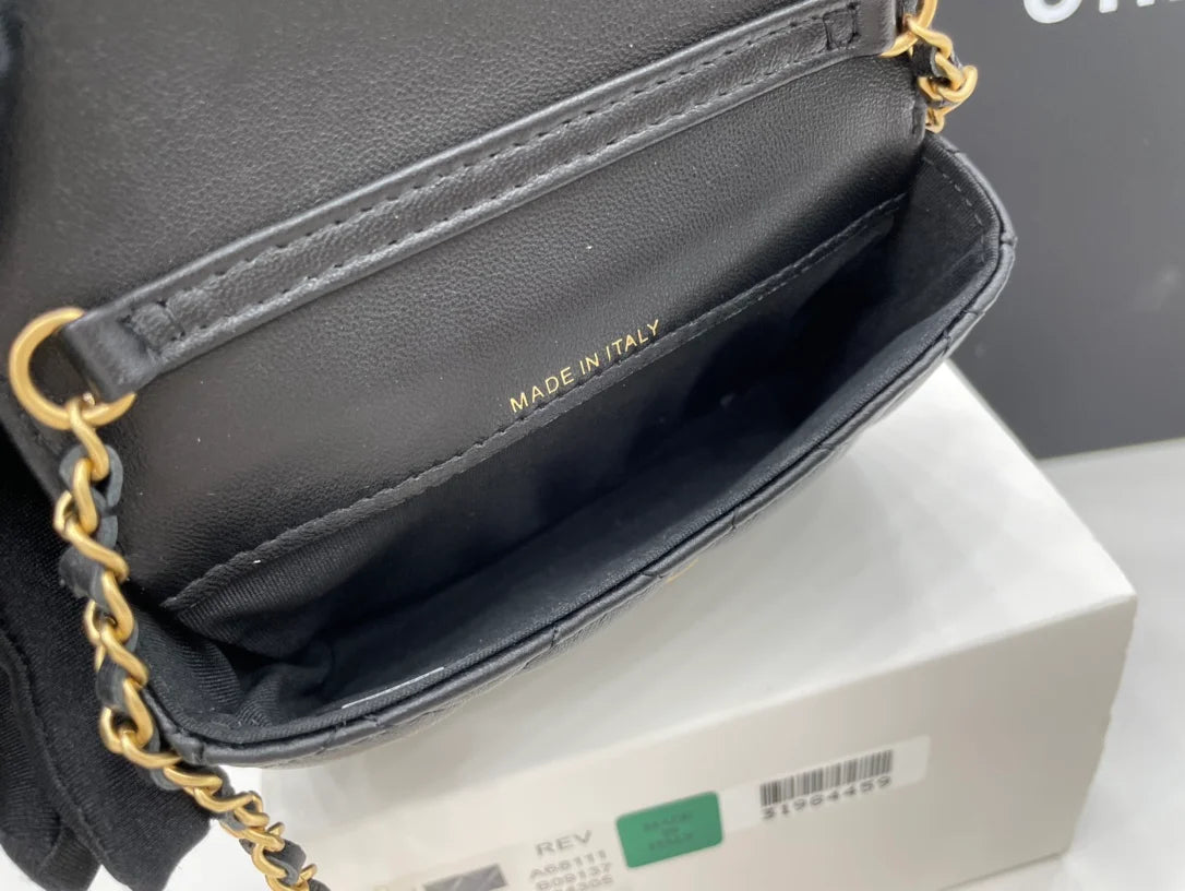 Black Mini Flap Bag J126078