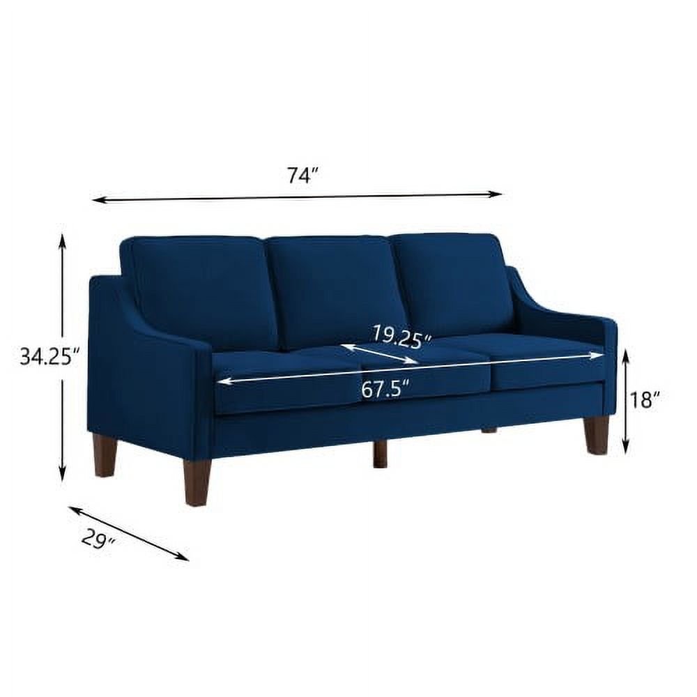 3 Piece Sofa Couch with Scooped Armrest O6568