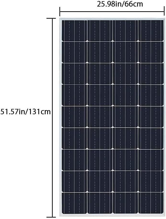 300 Watt 12V Monocrystalline Solar Panel Kit with Charge Controller and Mounting Brackets L19722