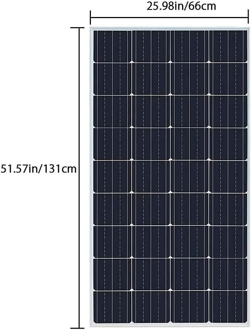 300 Watt 12V Monocrystalline Solar Panel Kit with Charge Controller and Mounting Brackets L19722