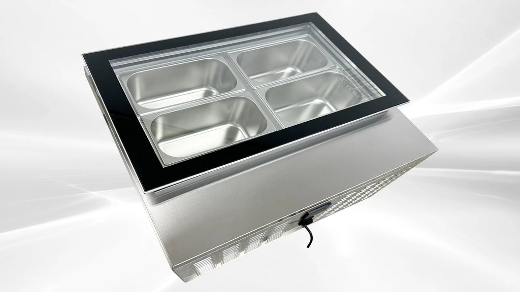 32 in. Commercial 4 Pan Countertop Gelato Ice Cream Display Case N35204