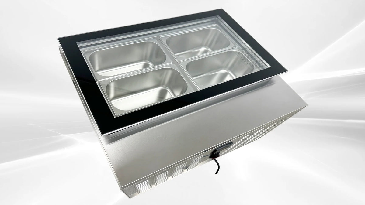 32 in. Commercial 4 Pan Countertop Gelato Ice Cream Display Case N35204