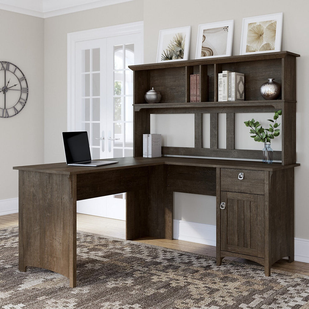 L Shaped Desk With Hutch N8860