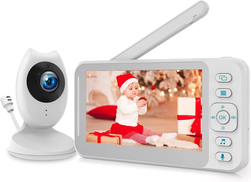 4.3 inch Video Baby Monitor with Camera and Audio, Night Vision, 2-Way Audio, Temperature Sensor, VOX Mode, 8 Lullabies, High Capacity Battery, Pack of 2 C626