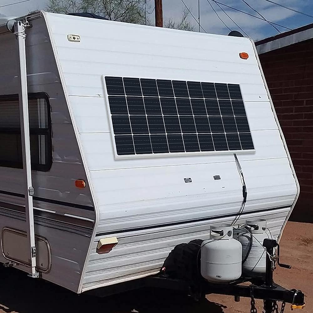 300 Watt 12V Monocrystalline Solar Panel Kit with Charge Controller and Mounting Brackets L19722