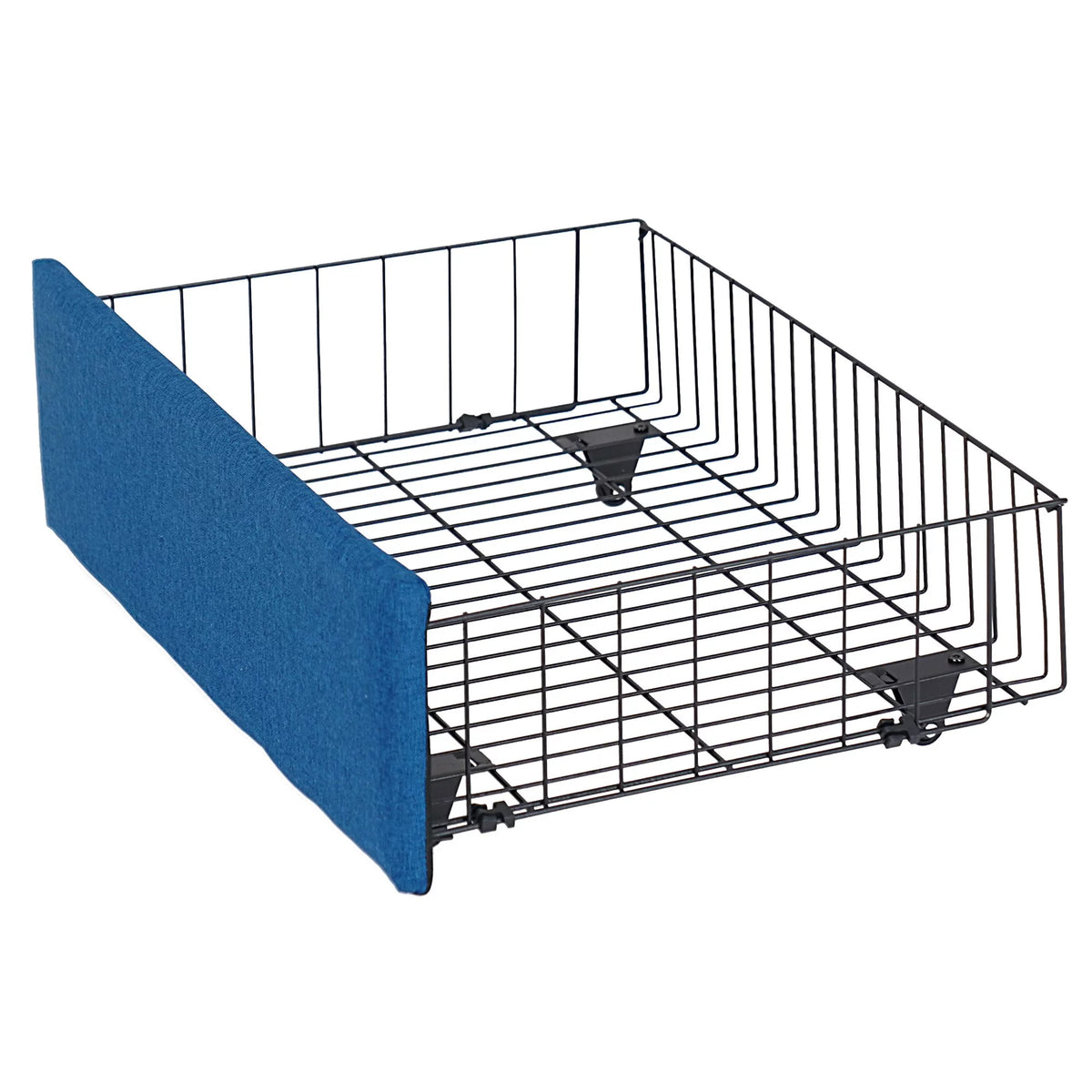 Queen Size Wood Bed Frame with Headboard Blue P793721