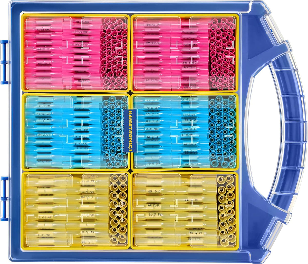 660PCS Marine Grade Heat Shrink Butt Connectors Kit AWG 22-10 Waterproof Tinned Red Copper Butt Splice Connectors L2447
