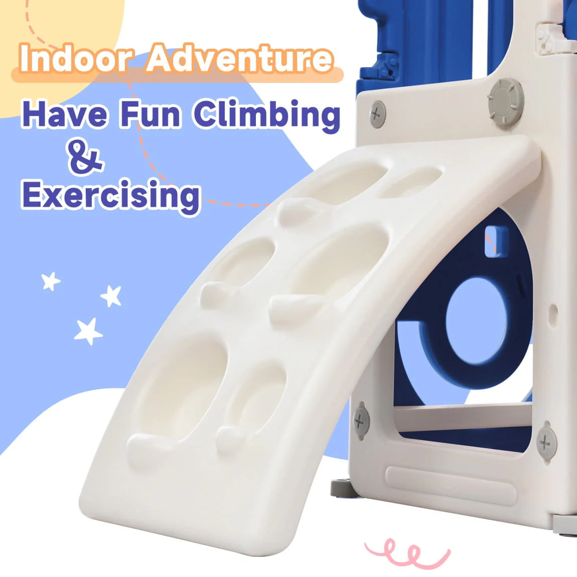 Toddler Climber and Slide Set 4 in 1 Blue C501594