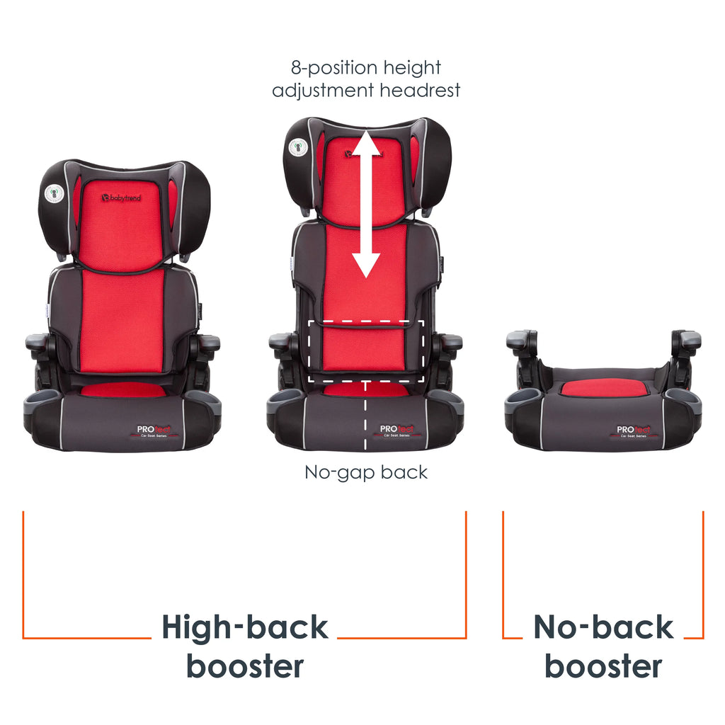 Red Folding High Back Booster Car Seat I5980