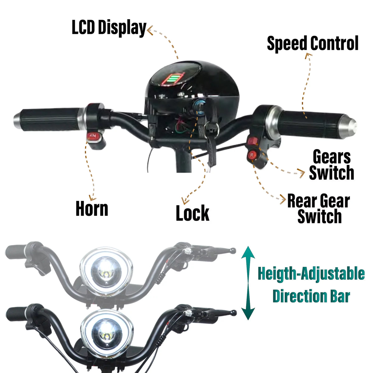 4 Wheel Foldable Powered Mobility Scooter with Seat K77634