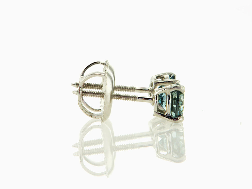 14K White Gold Stud Earrings A107909
