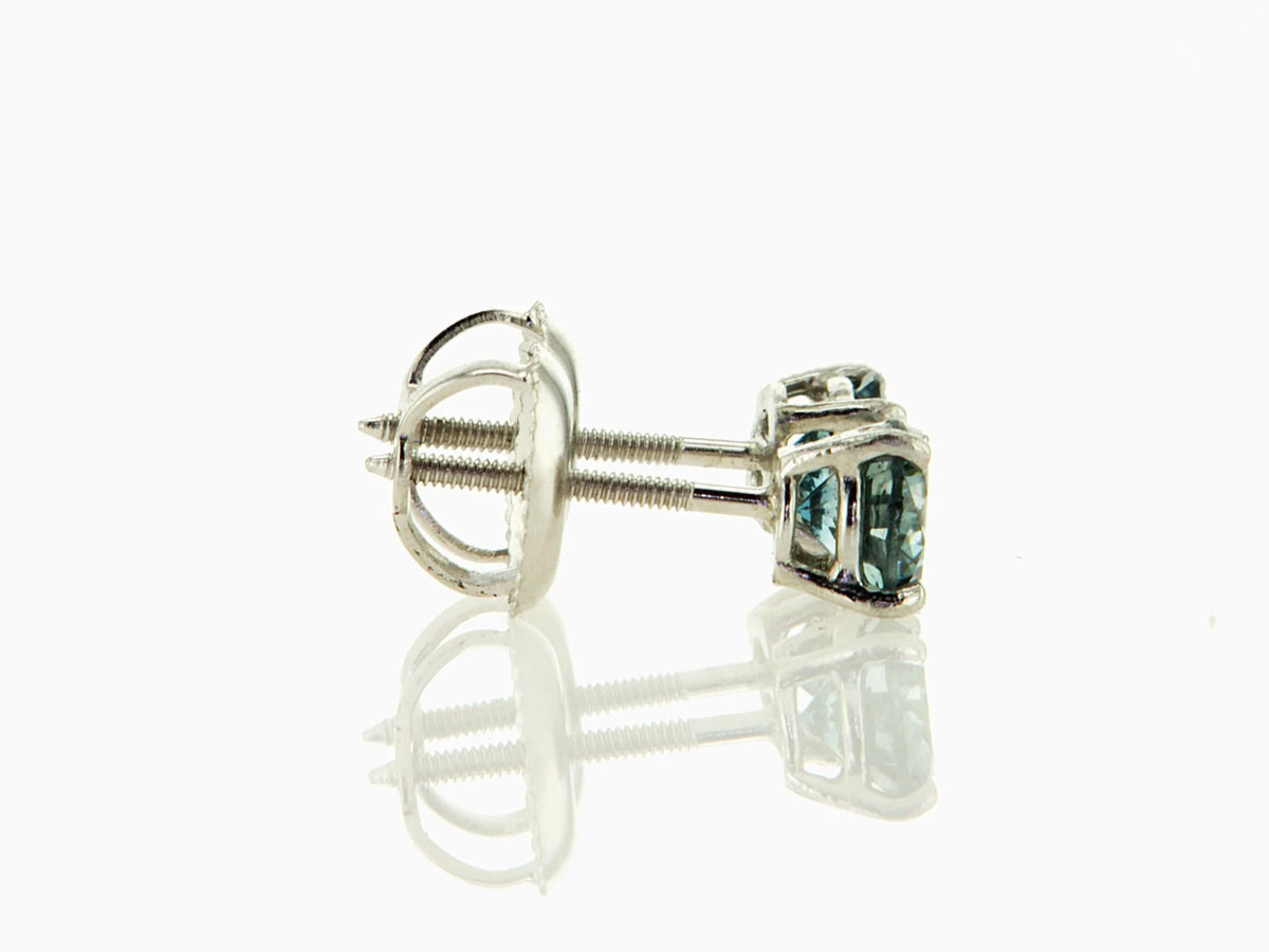 14K White Gold Stud Earrings A107909