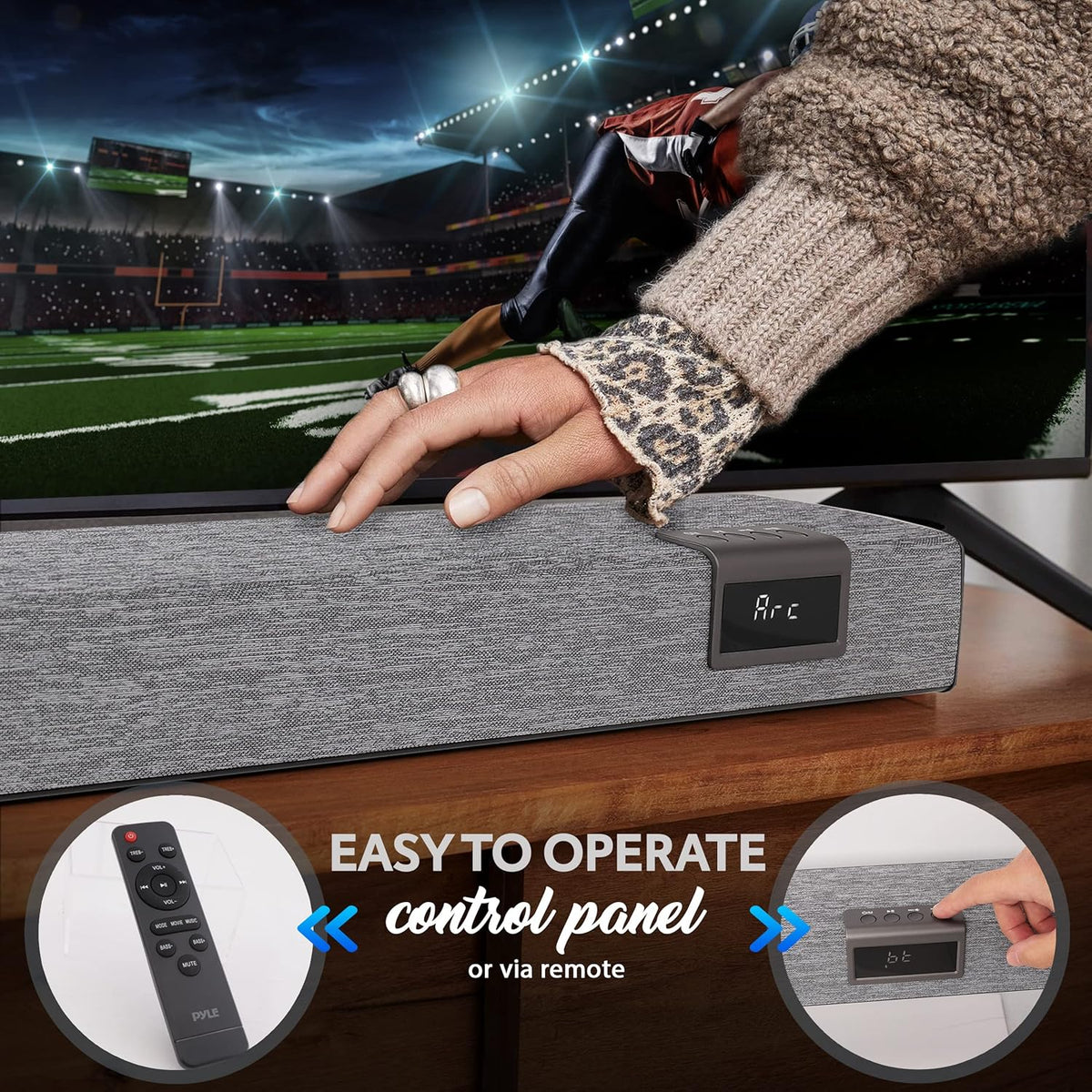 60W 35" Bluetooth Sound Bar with Remote Control E92567