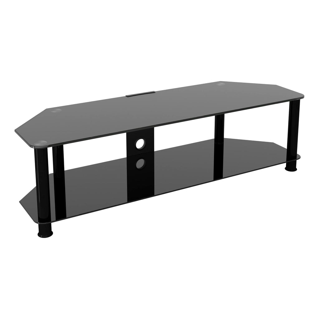 TV Stand with Cable Management, Black Y959
