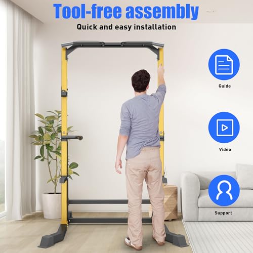 Heavy Duty 1000LB Power Cage Squat Rack with Adjustable Pull-Up Bar P552