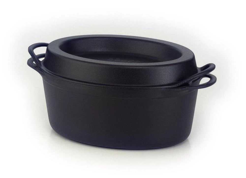Satin Black Cast Iron Doufeu Casserole, 32 cm W103