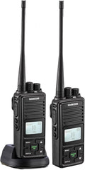 2 Pack 2 Way Radio 3000mAh Rechargeable UHF Walkie Talkie E335