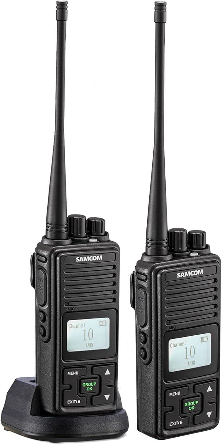 2 Pack 2 Way Radio 3000mAh Rechargeable UHF Walkie Talkie E335
