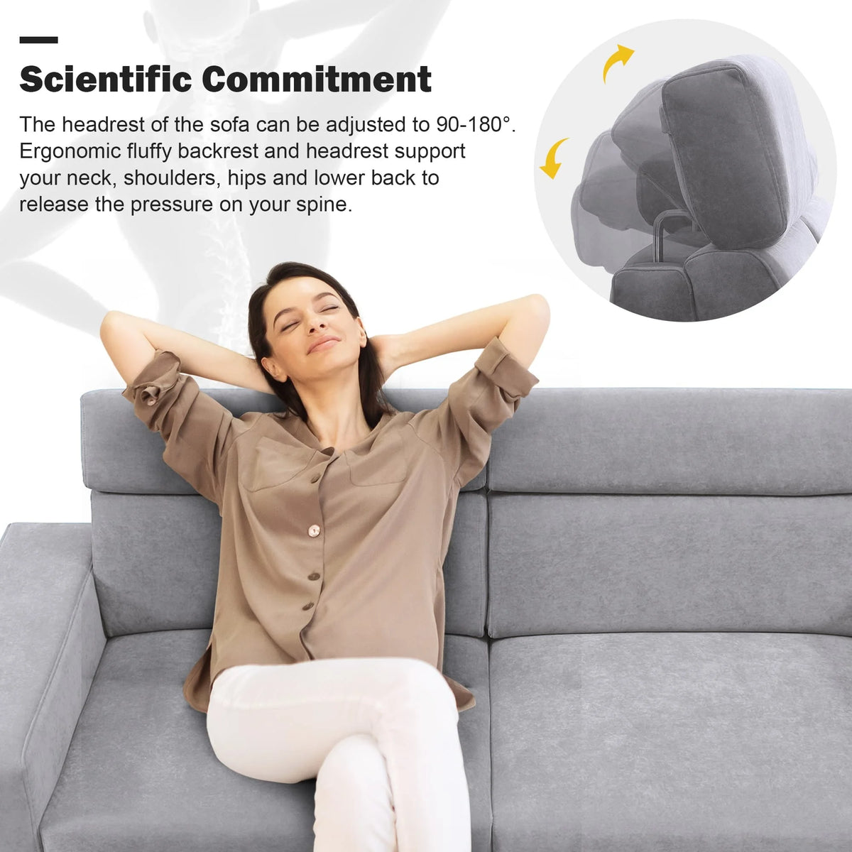 Velvet Sectional Sofa Couch V57858