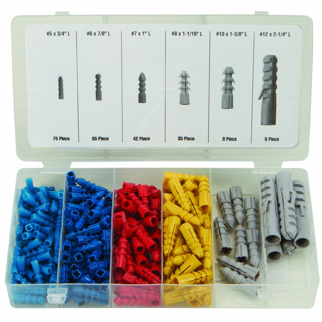 Wall Anchor Assortment, 220 Piece W2265