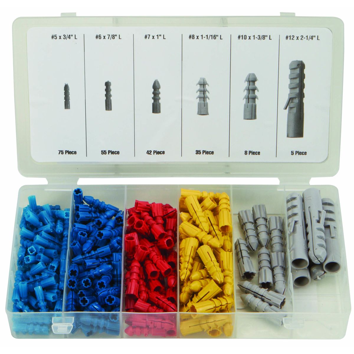 Wall Anchor Assortment, 220 Piece W2265
