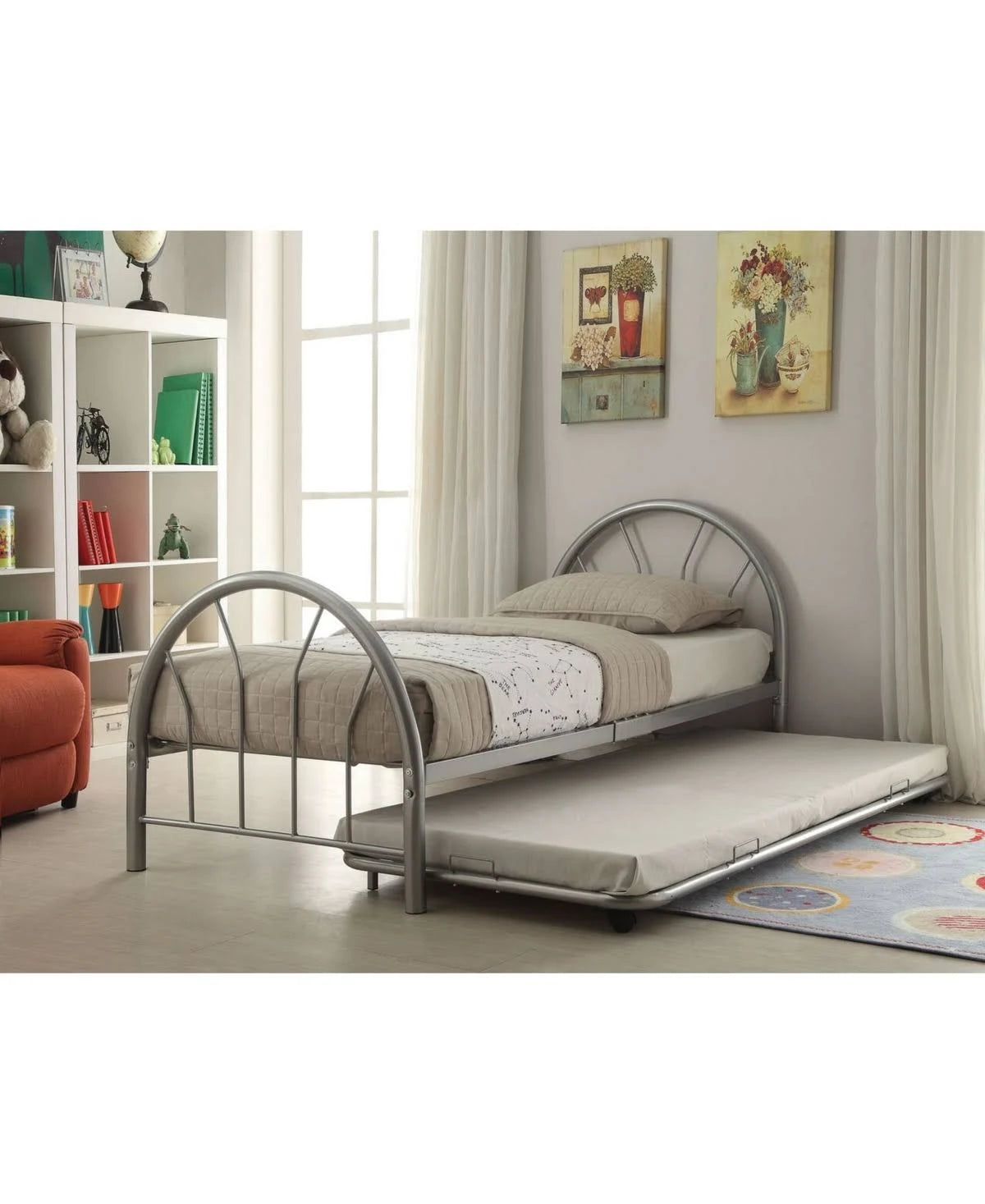 White Twin Trundle U771449